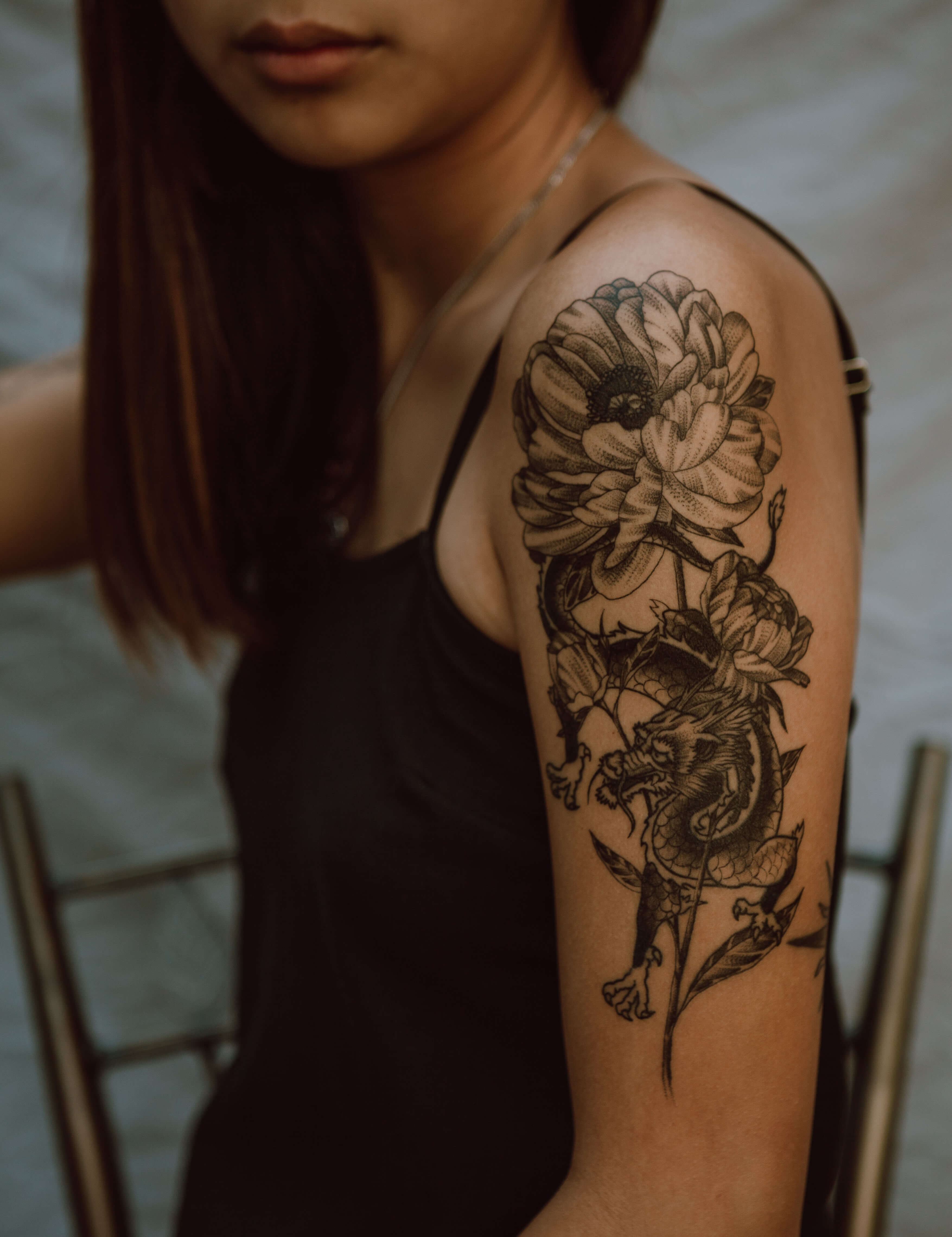 Tattoo design of flowers